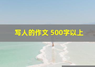 写人的作文 500字以上